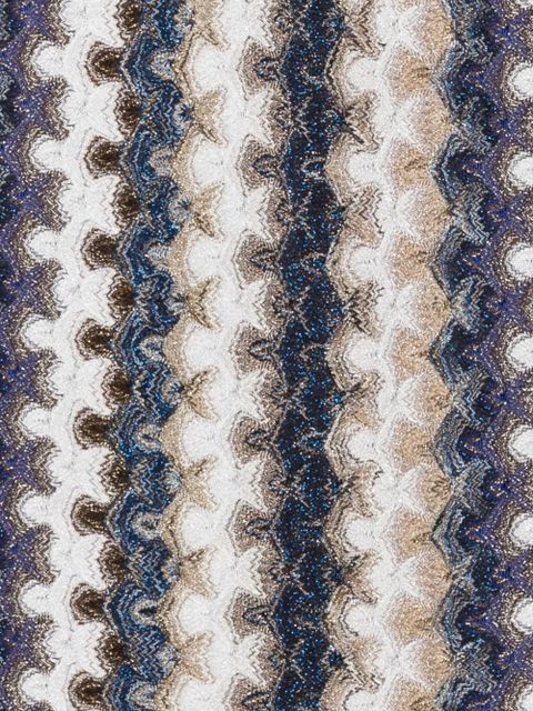 Missoni zigzag-knit fringed scarf - Neutrals - zdjęcie produktu nr 2