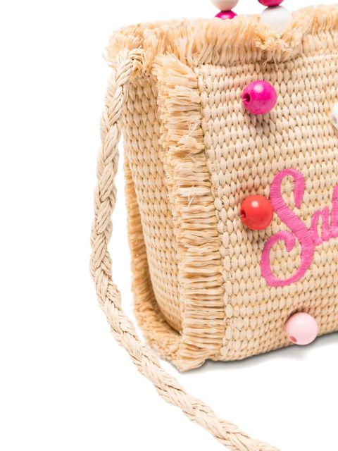MC2 Saint Barth mini Vanity beaded tote bag - Neutrals