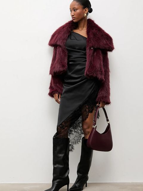 Answear.LAB kurtka kolor bordowy