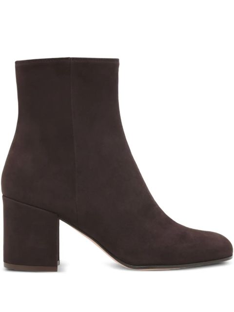 Gianvito Rossi block-heel suede boots - MOKA - zdjęcie produktu nr 1