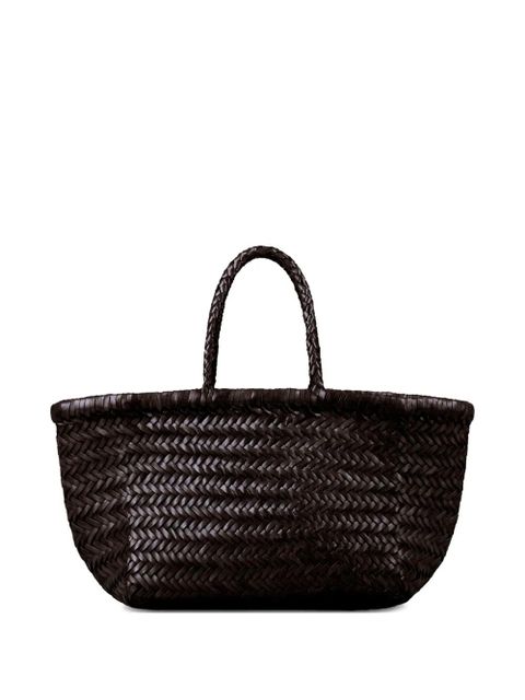 DRAGON DIFFUSION woven basket bag - Brown