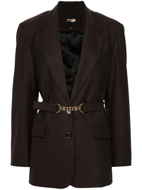 Maje belted blazer - Brown - zdjęcie produktu nr 1