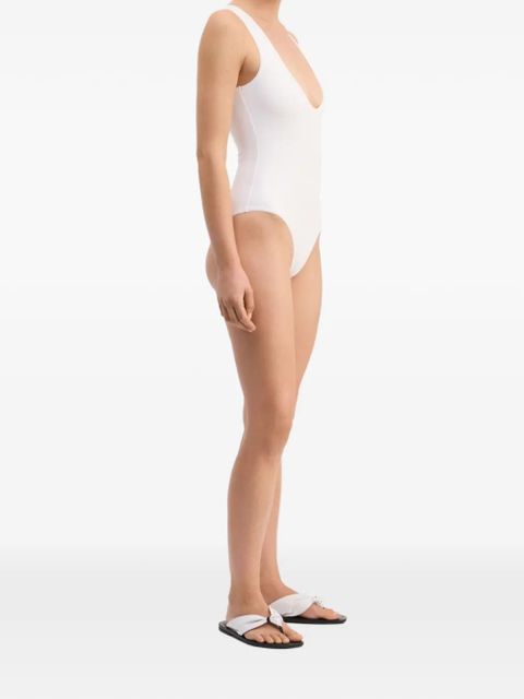 LouLou de Saison scoop-neck swimsuit - White