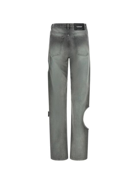 Off-White cut-out straight jeans - Grey - zdjęcie produktu nr 2