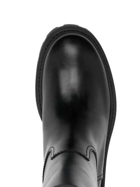 Tod's buckle-detail leather boots - Black