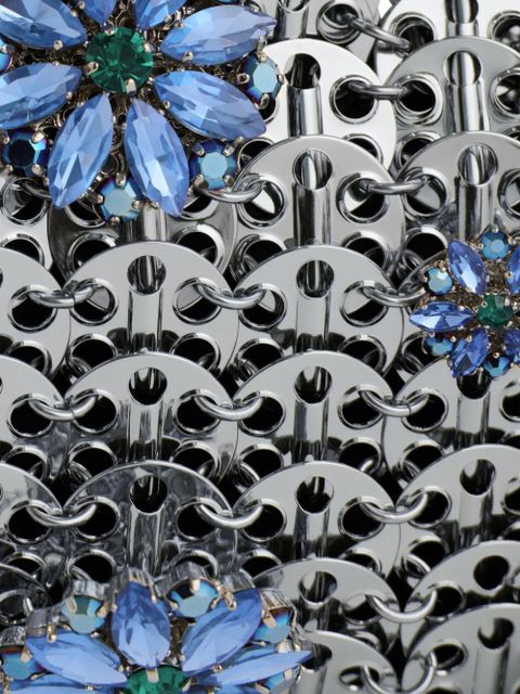 Rabanne nano 1969 flower-detail shoulder bag - Silver