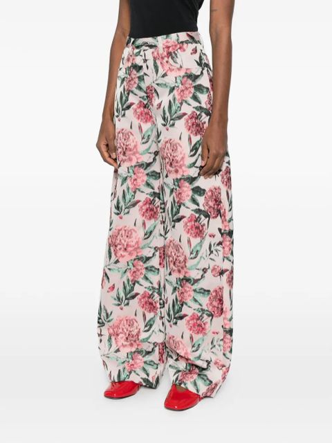 Marques'Almeida floral brocade trousers - Pink