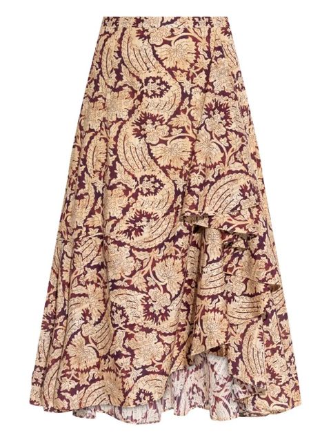Ulla Johnson floral-print asymmetric skirt - Neutrals - zdjęcie produktu nr 1