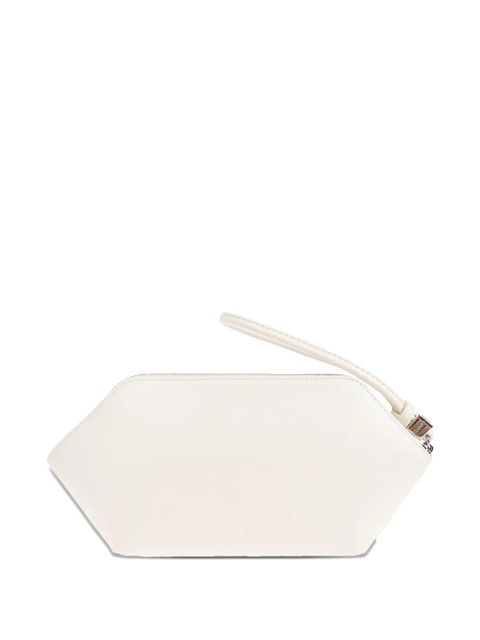 GANNI raspberry-print wristlet pouch - Neutrals