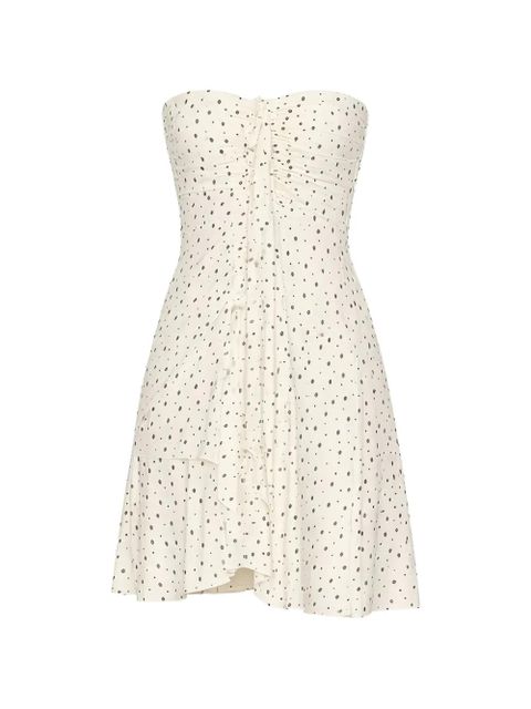 ISABEL MARANT polka-dot ruffled mini dress - Neutrals - zdjęcie produktu nr 1
