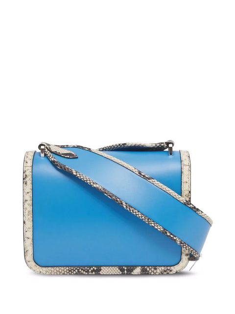 Burberry snakeskin-print TB shoulder bag - Blue