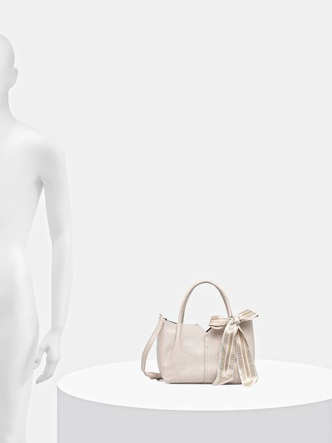 Answear.LAB torebka skórzana kolor beżowy