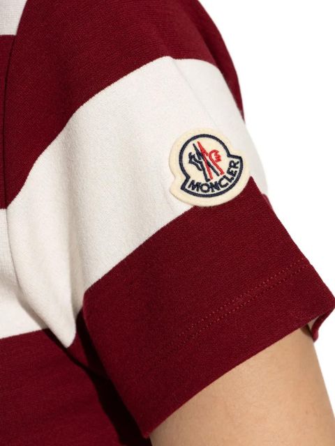 Moncler striped polo shirt - Red