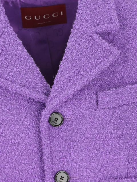 Gucci bouclé patch-pockets jacket - Purple - zdjęcie produktu nr 2