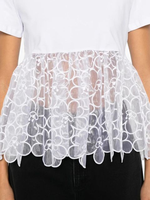 Cecilie Bahnsen lace-detail T-shirt - White