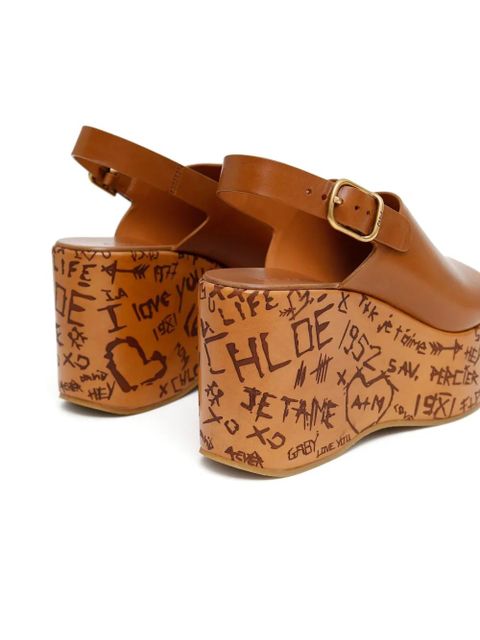 Chloé 130mm Maxime wedge sandals - Brown - zdjęcie produktu nr 2