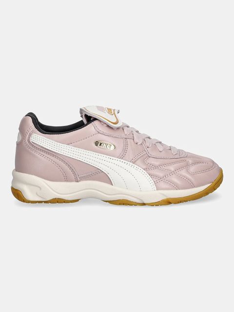 Puma sneakersy skórzane King Indoor kolor różowy 401683