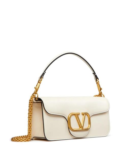 Valentino Garavani Locò leather shoulder bag - Neutrals