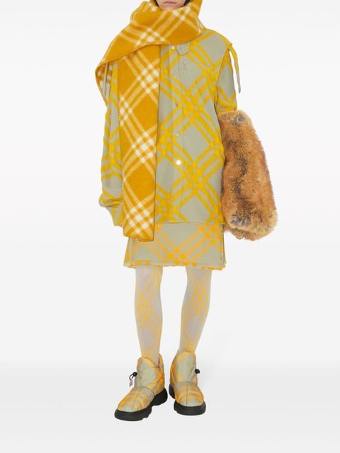 Burberry check-pattern wool-blend shirt - Grey