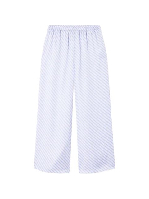 American Vintage Bovalow striped wide-leg trousers - Blue - zdjęcie produktu nr 1