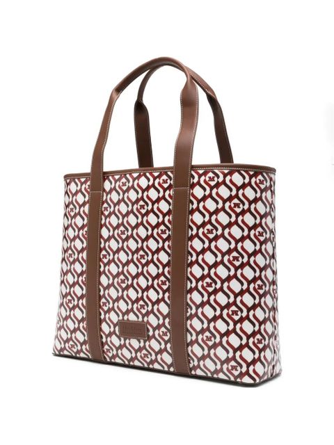 Max Mara monogram-pattern tote bag - White