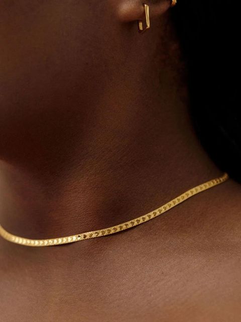 Monica Vinader Heart snake chain choker necklace - Gold - zdjęcie produktu nr 2