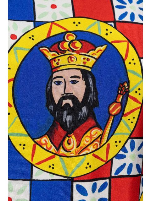 Dolce & Gabbana Carretto-print silk vest - Red