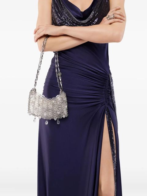 Rabanne mini crystal-resin chain cross body bag - Silver - zdjęcie produktu nr 2