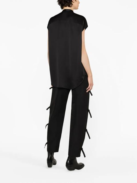 Alexander McQueen sleeveless ruffled blouse - Black