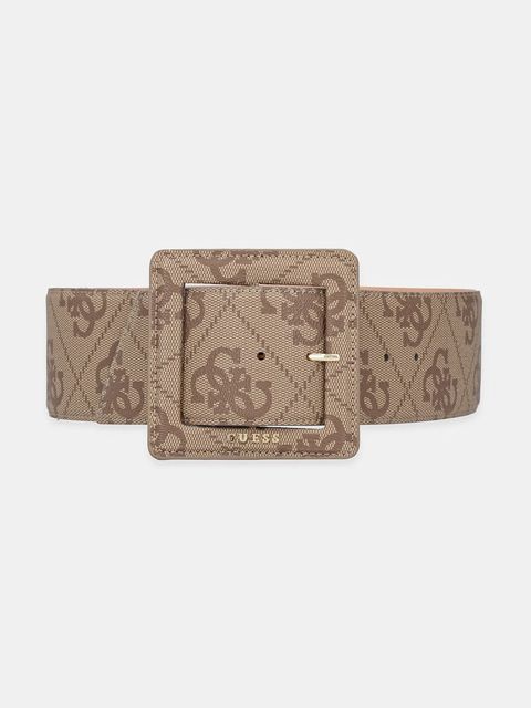 Guess pasek QULD damski kolor beżowy BW9247 P5370 - zdjęcie produktu nr 1