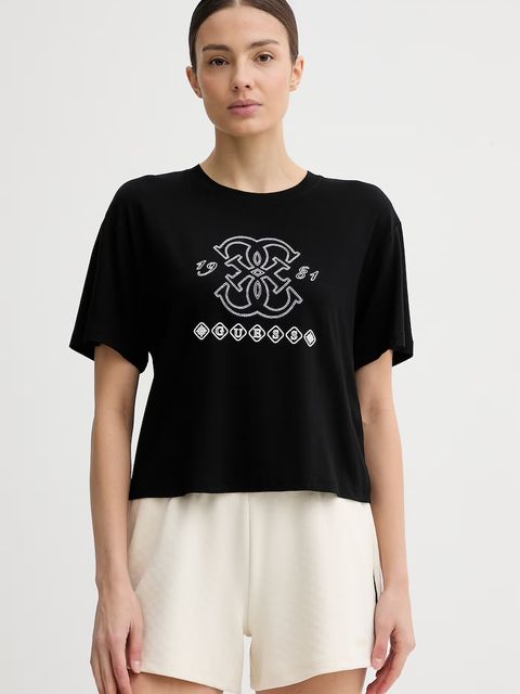 Guess t-shirt damski z wiskozy GABI - zdjęcie produktu nr 2