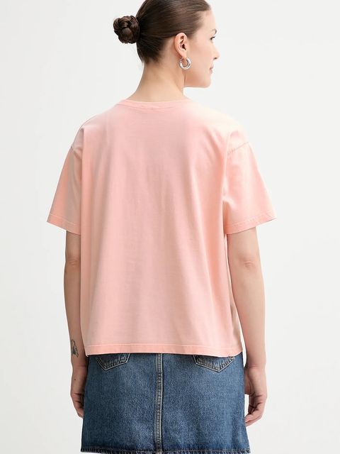 American Vintage t-shirt bawełniany damski kolor beżowy FIZ02A