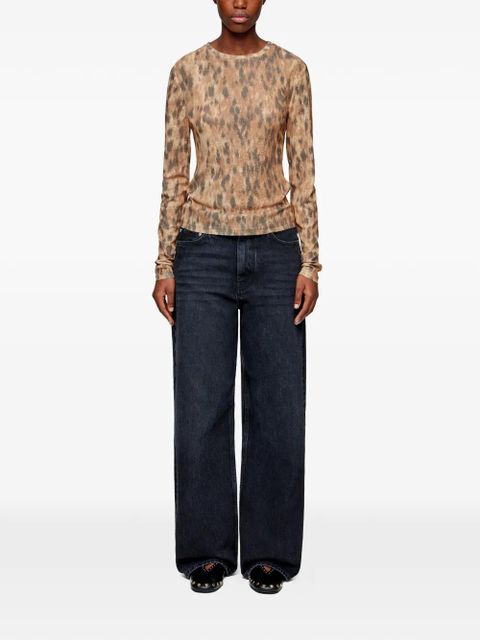 GANNI animal print long-sleeved top - Neutrals - zdjęcie produktu nr 2