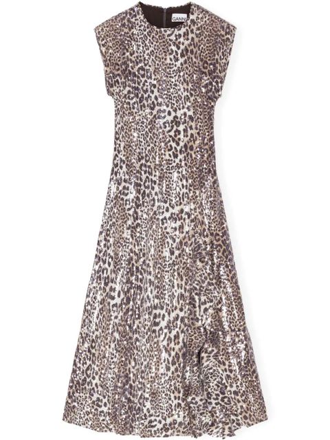 GANNI leopard-print dress - White - zdjęcie produktu nr 1