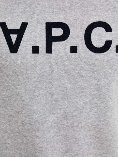 A.P.C. bluza bawełniana hoodie standard grand vpc GOTS kolor szary z kapturem COHBN.M27908