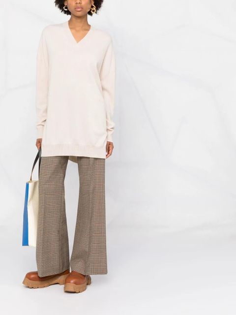 Marni knitted V-neck long-sleeve jumper - Neutrals - zdjęcie produktu nr 2