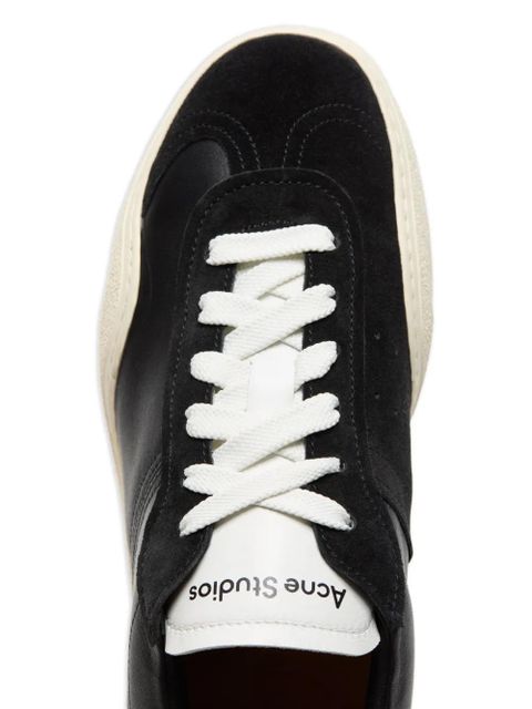 Acne Studios lace-up panelled sneakers - Black
