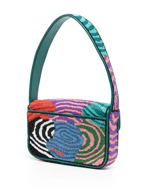 STAUD Tommy beaded shoulder bag - Multicolour