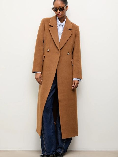 Answear.LAB płaszcz wełniany kolor beżowy - zdjęcie produktu nr 1