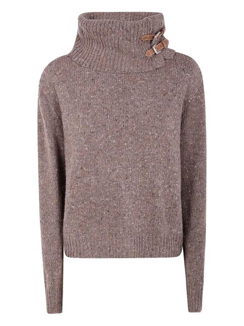 Lauren Ralph Lauren buckle halterneck sweater - Brown - zdjęcie produktu nr 1