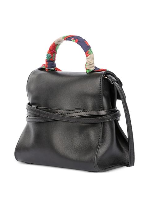 Moschino small Tie Me scarf-detail tote bag - Black