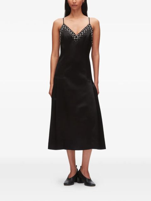 3.1 Phillip Lim studded V-neck midi dress - Black - zdjęcie produktu nr 2