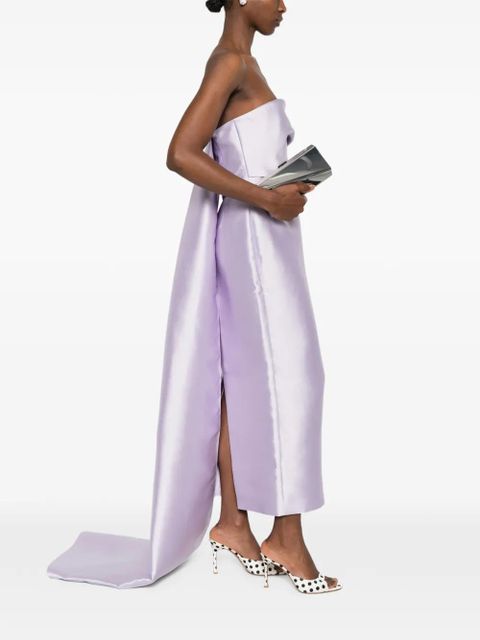 Solace London Kiki strapless midi dress - Purple