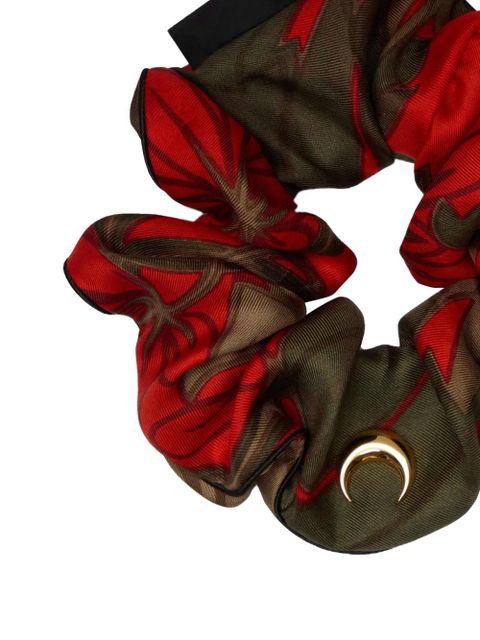 Marine Serre Crescent Moon silk scrunchie - Brown - zdjęcie produktu nr 2