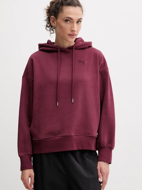 Puma bluza damska kolor bordowy z kapturem 688151 - zdjęcie produktu nr 1