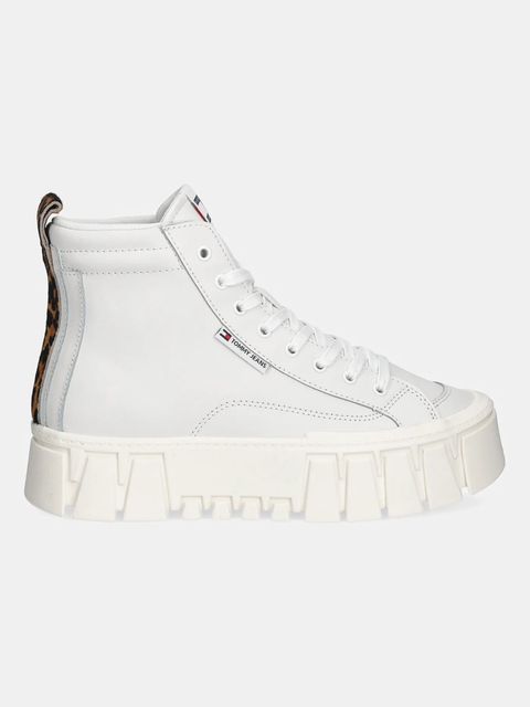 Tommy Jeans sneakersy skórzane TJW VULC FLATFORM LEOPARD - zdjęcie produktu nr 1