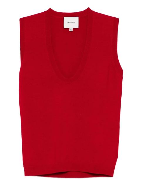 Reformation Marta vest - Red - zdjęcie produktu nr 1