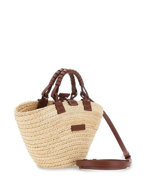 Casadei Panara woven straw tote bag - Neutrals