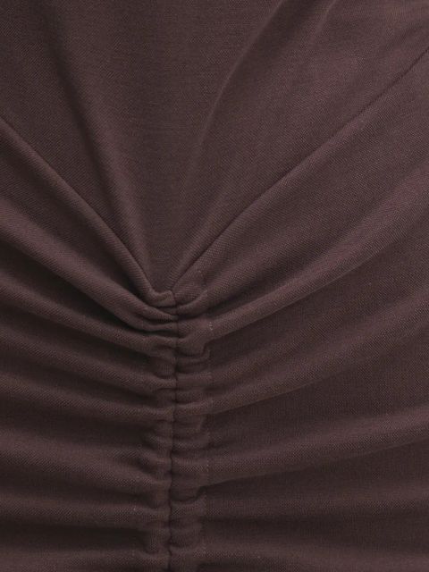 Answear.LAB sukienka kolor brązowy midi dopasowana