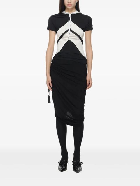 Jean Paul Gaultier chevron-print maxi dress - Black - zdjęcie produktu nr 2